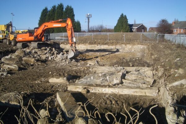 Digger on site